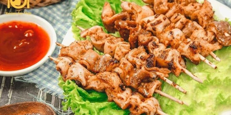 Hướng dẫn chi tiết cách làm món lòng heo nướng ngũ vị 6 lòng heo nướng ngũ vị