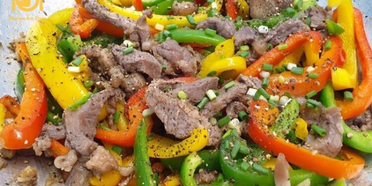 thịt bò xào ớt chuông