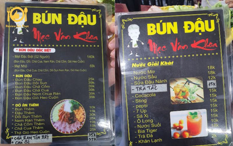 bún đậu mạc văn khoa