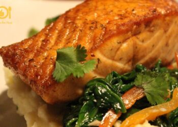 cá hồi nướng mật ong