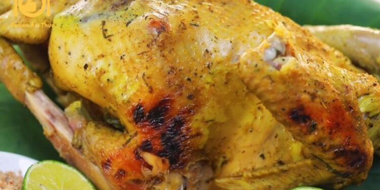 Gà nướng lá sen - Món ăn dân dã cho những buổi tiệc cuối tuần 7 gà nướng lá sen