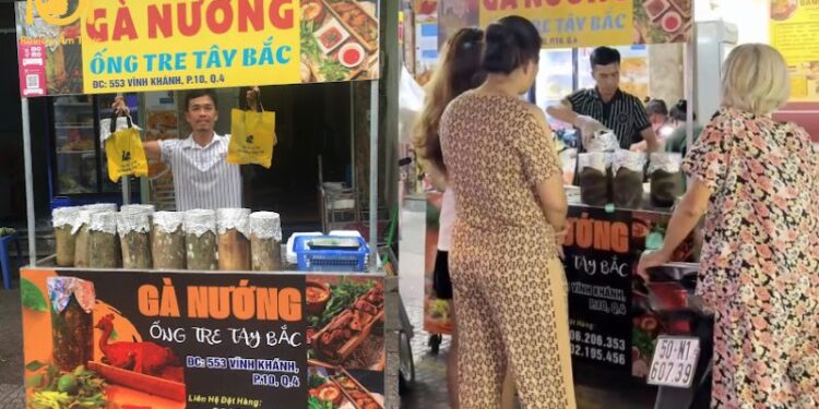 gà nướng ống tre tây bắc