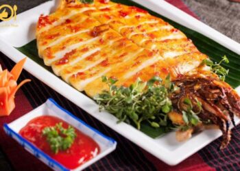 mực một nắng nướng sa tế