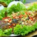 cá lóc nướng mỡ hành