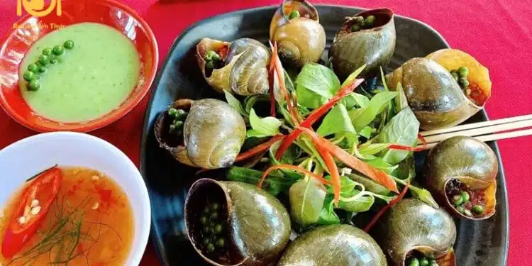 ốc bươu nướng;cách làm ốc bươu nướng