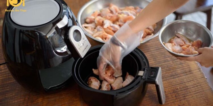 sụn gà nướng nồi chiên không dầu