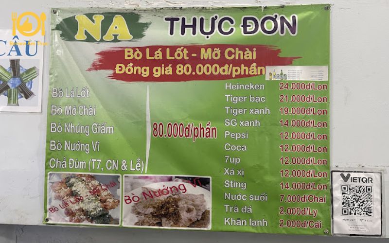 bò nướng lá lốt đường ray