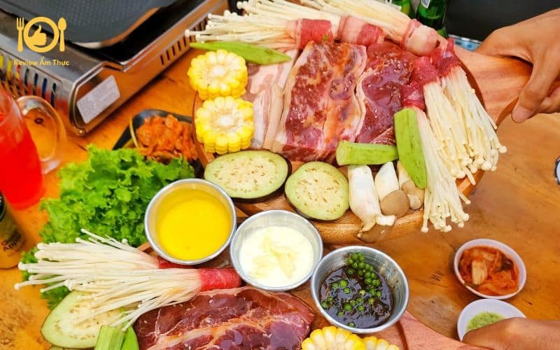 bò nướng sốt trứng muối