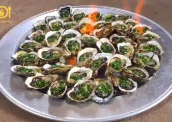hàu nướng cồn