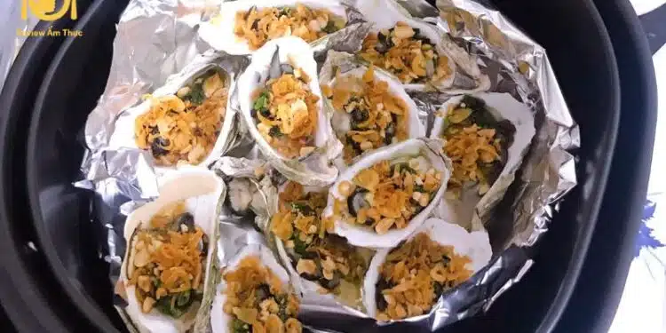 hàu nướng nồi chiên không dầu