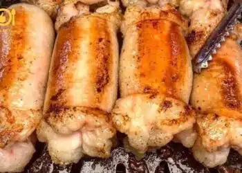 lòng bò mỡ nướng