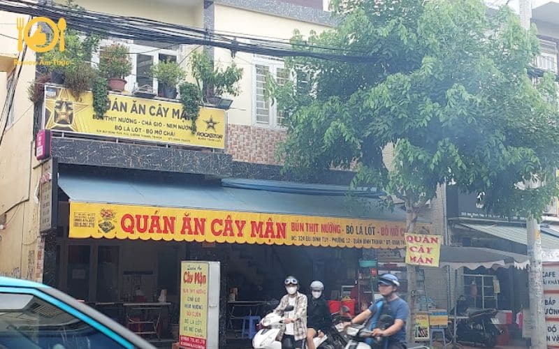 bún thịt nướng cây mận