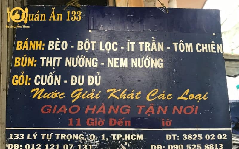 bún thịt nướng lý tự trọng