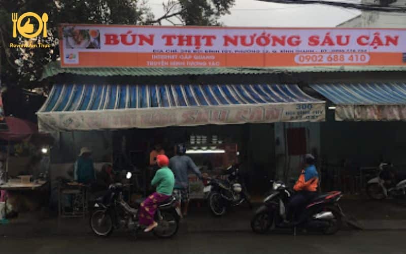 bún thịt nướng sáu cận