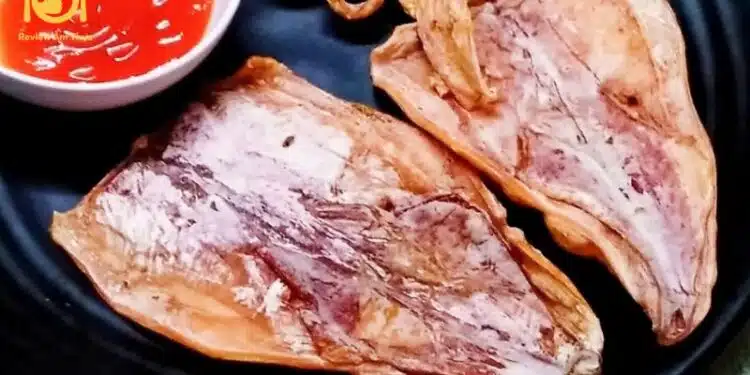 nướng khô mực bằng lò nướng