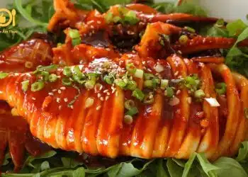 mực nướng mật ong