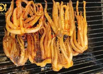 đầu mực nướng