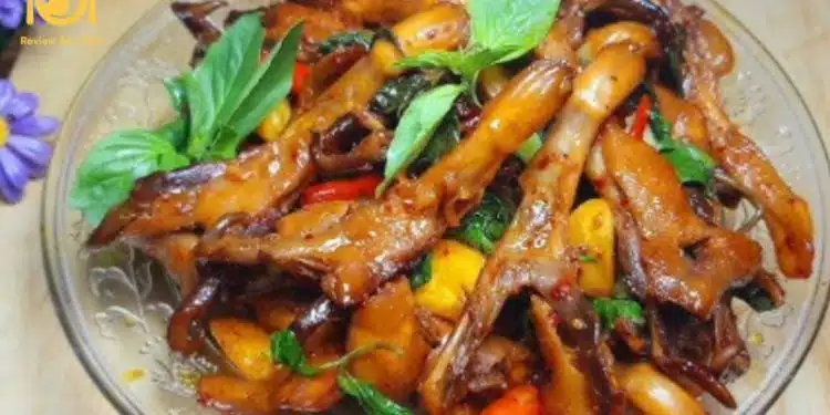 Cách làm lưỡi vịt nướng sa tế cay nồng, ngon chuẩn vị tại nhà 5 lưỡi vịt nướng sa tế