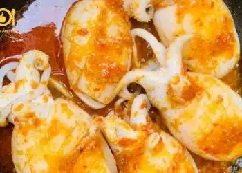 mực bầu nướng