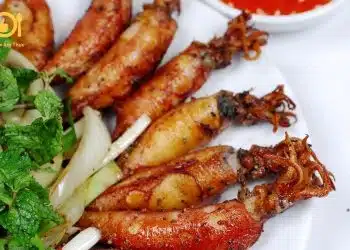 mực trứng nướng