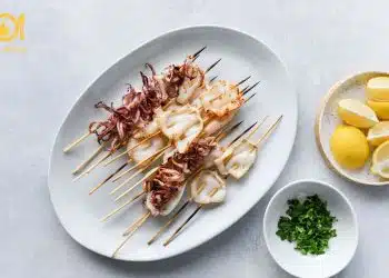 nướng mực bằng lò nướng