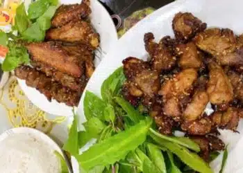 vịt nướng riềng sả bằng nồi chiên không dầu