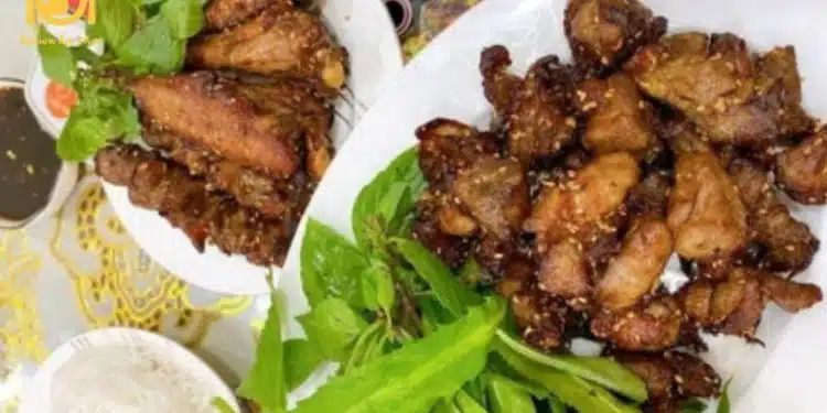 vịt nướng riềng sả bằng nồi chiên không dầu