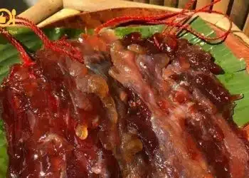 lạp vịt nướng