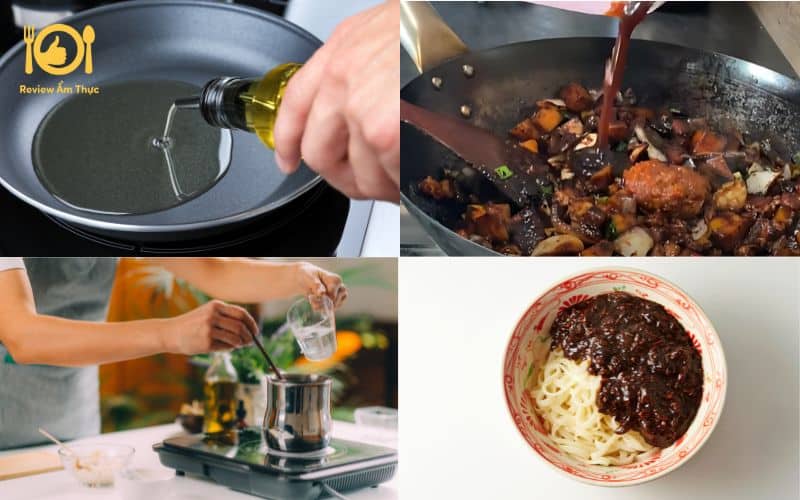 cách làm sốt tương đen trộn mì