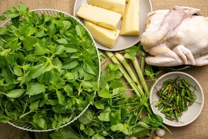 lẩu gà lá é
