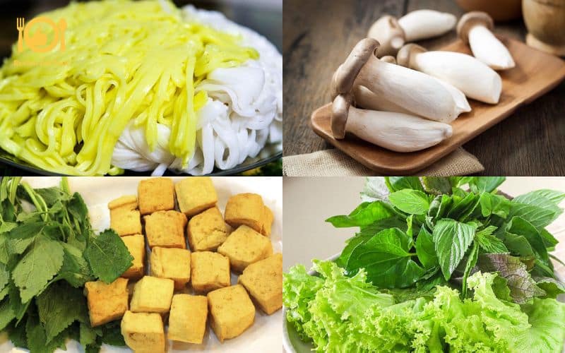 mì quảng trộn chay