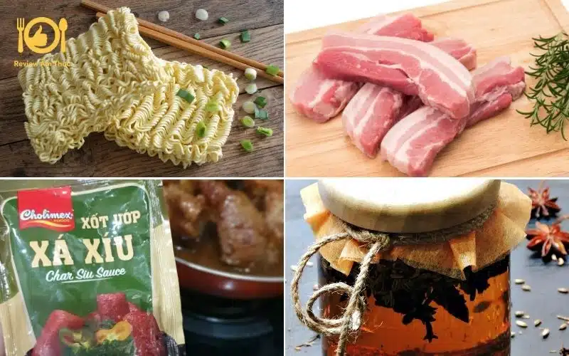 mì trộn xá xíu
