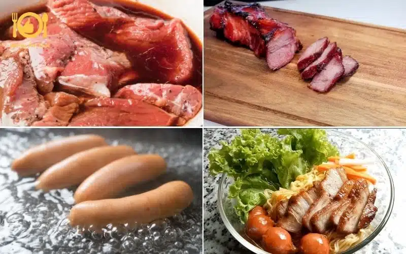 mì trộn xá xíu