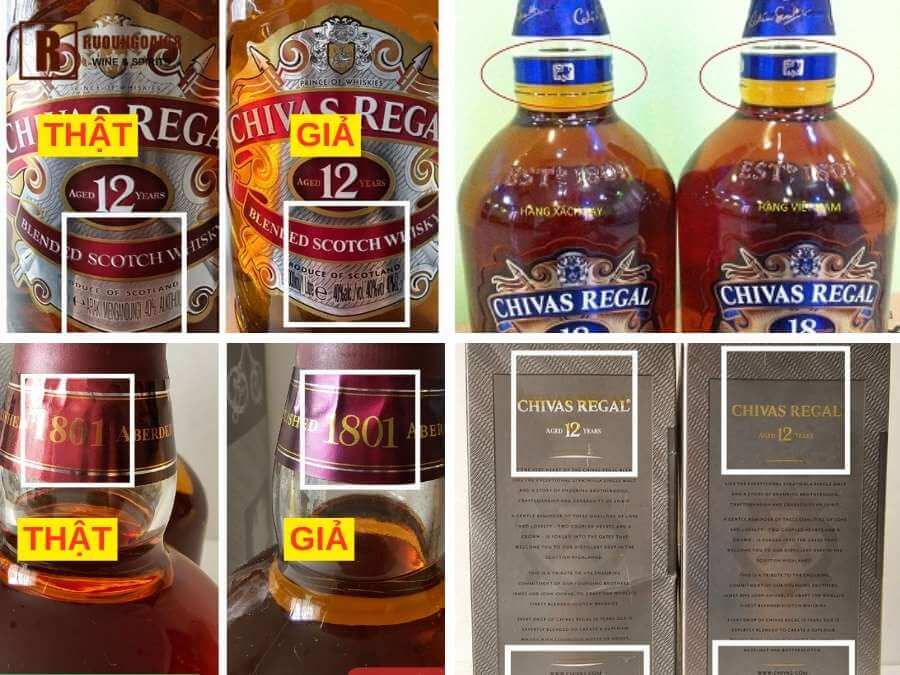 Phân biệt rượu Chivas thật giả bằng mắt và vị giác